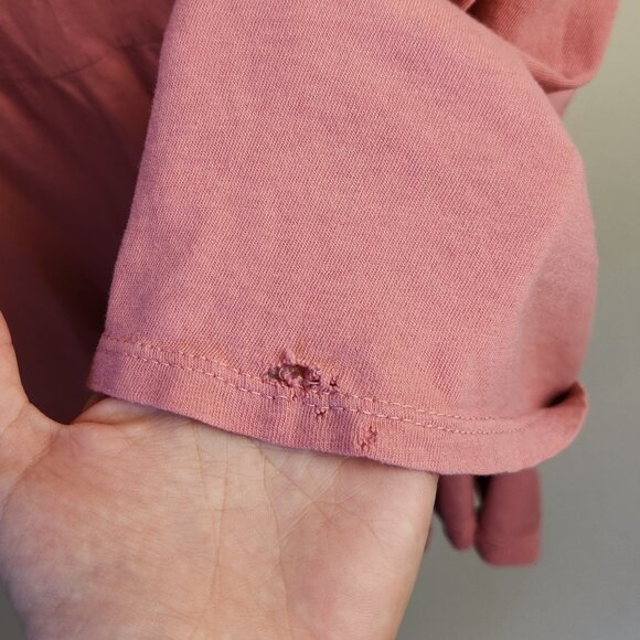 J. Crew Tiered Flutter Sleeve Mini Dress in Broken-In Jersey Pink sz M - Picture 10 of 10